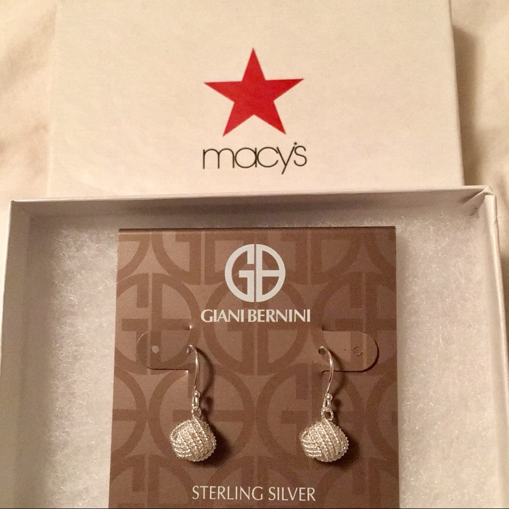 NWT Giani Bernini sterling silver knot earrings